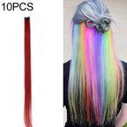 10 PCS Chemical Fiber Wig One - Step Gradient Color Single Card Wig, Stretched Length:24inches(37) - British D'sire