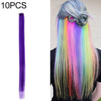10 PCS Chemical Fiber Wig One - Step Gradient Color Single Card Wig, Stretched Length:24inches(39) - British D'sire