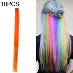 10 PCS Chemical Fiber Wig One - Step Gradient Color Single Card Wig, Stretched Length:24inches(42) - British D'sire