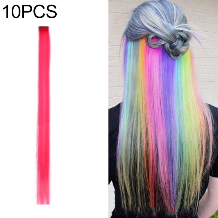 10 PCS Chemical Fiber Wig One - Step Gradient Color Single Card Wig, Stretched Length:24inches(43) - British D'sire Main image