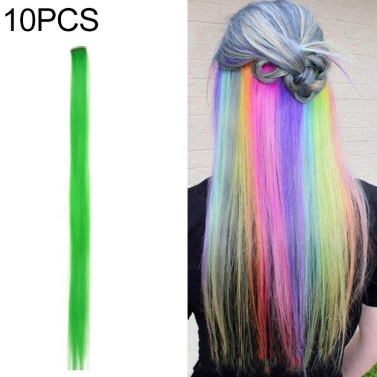 10 PCS Chemical Fiber Wig One - Step Gradient Color Single Card Wig, Stretched Length:24inches(44) - British D'sire