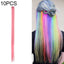 10 PCS Chemical Fiber Wig One - Step Gradient Color Single Card Wig, Stretched Length:24inches(47) - British D'sire