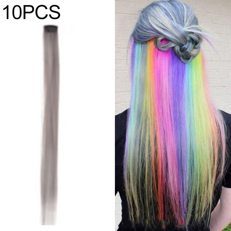10 PCS Chemical Fiber Wig One - Step Gradient Color Single Card Wig, Stretched Length:24inches(48) - British D'sire Main image