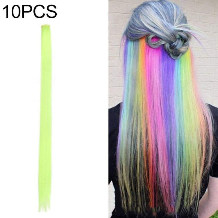 10 PCS Chemical Fiber Wig One - Step Gradient Color Single Card Wig, Stretched Length:24inches(49) - British D'sire Main image