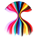 10 PCS Chemical Fiber Wig One - Step Gradient Color Single Card Wig, Stretched Length:24inches(50) - British D'sire