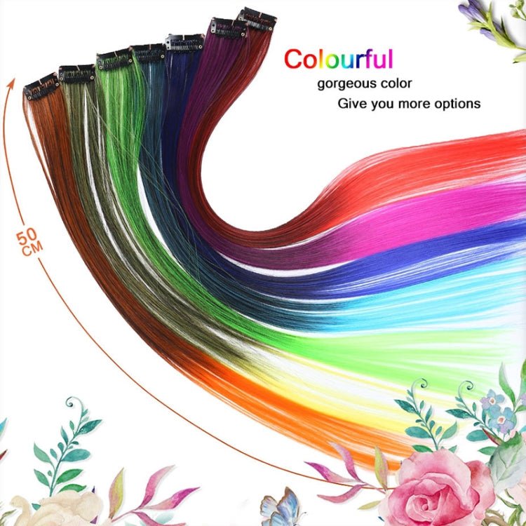 10 PCS Chemical Fiber Wig One - Step Gradient Color Single Card Wig, Stretched Length:24inches(52) - British D'sire