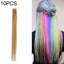 10 PCS Chemical Fiber Wig One - Step Gradient Color Single Card Wig, Stretched Length:24inches(53) - British D'sire
