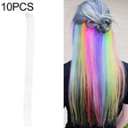 10 PCS Chemical Fiber Wig One - Step Gradient Color Single Card Wig, Stretched Length:24inches(55) - British D'sire