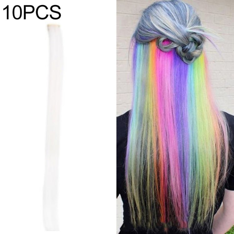 10 PCS Chemical Fiber Wig One - Step Gradient Color Single Card Wig, Stretched Length:24inches(55) - British D'sire