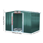 10 x 8 ft Garden Shed Apex Roof Double Door with Base Foundation - Garden Shed - British D'sire