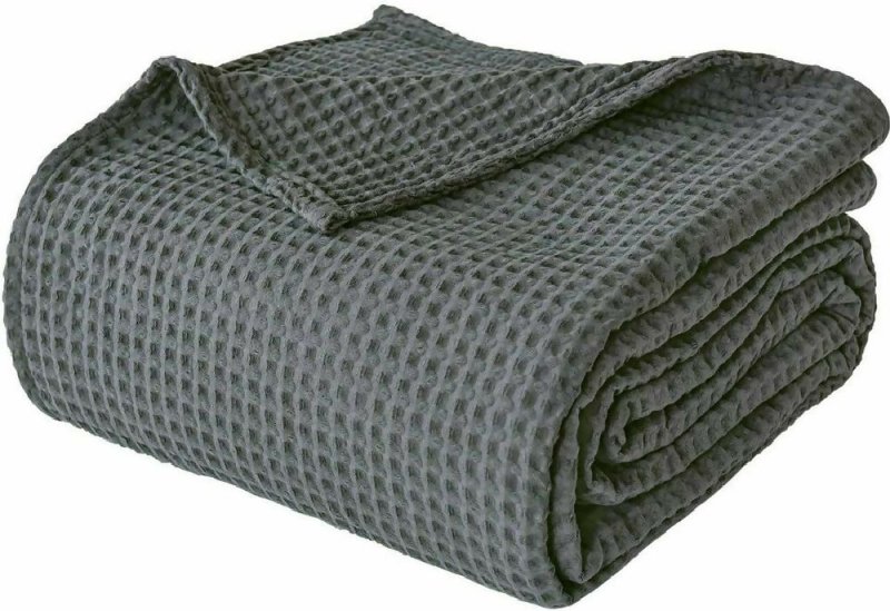 100% Cotton Luxury Waffle Weave Bed Throws and Bedspreads Sofa Cover, Large Travel Bedspread - Bed Spreads - British D'sire