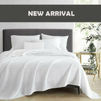 100% Cotton Luxury Waffle Weave Bed Throws and Bedspreads Sofa Cover, Large Travel Bedspread - Bed Spreads - British D'sire