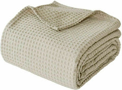 100% Cotton Luxury Waffle Weave Bed Throws and Bedspreads Sofa Cover, Large Travel Bedspread - Bed Spreads - British D'sire