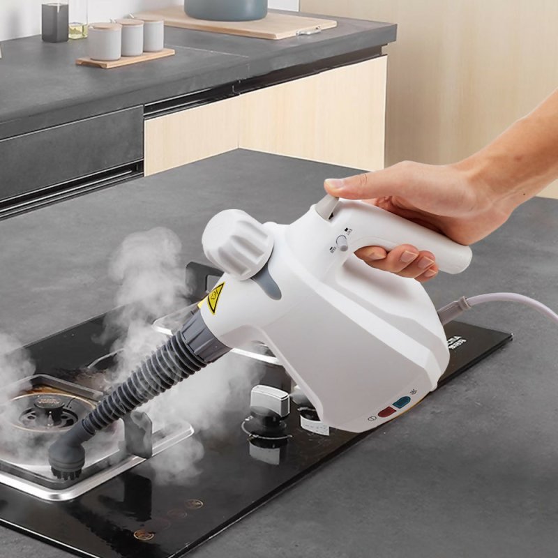 1000W White Handheld Steam Cleaner - Steam Cleaner - British D'sire
