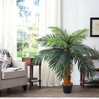 100cm Large Faux Palm Tree Fake Artificial Green Plants Realistic Tree Garden - Artificial Plant - British D'sire