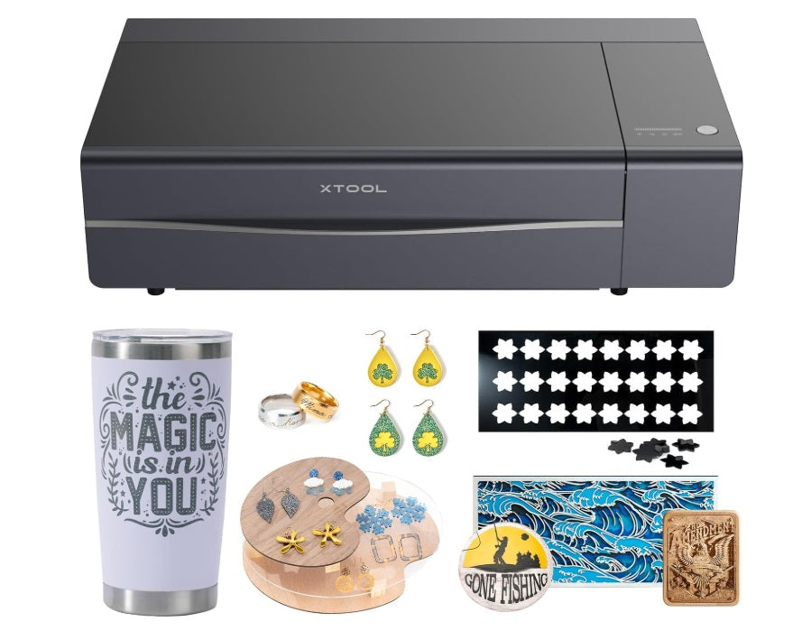 Isabella P2 55W CO₂ Laser Cutter & Engraver | Dual 16MP Cameras | Class 1 Enclosed Desktop Laser Machine for Wood, Acrylic, Leather, Glass – 600mm/s High-Speed Main image