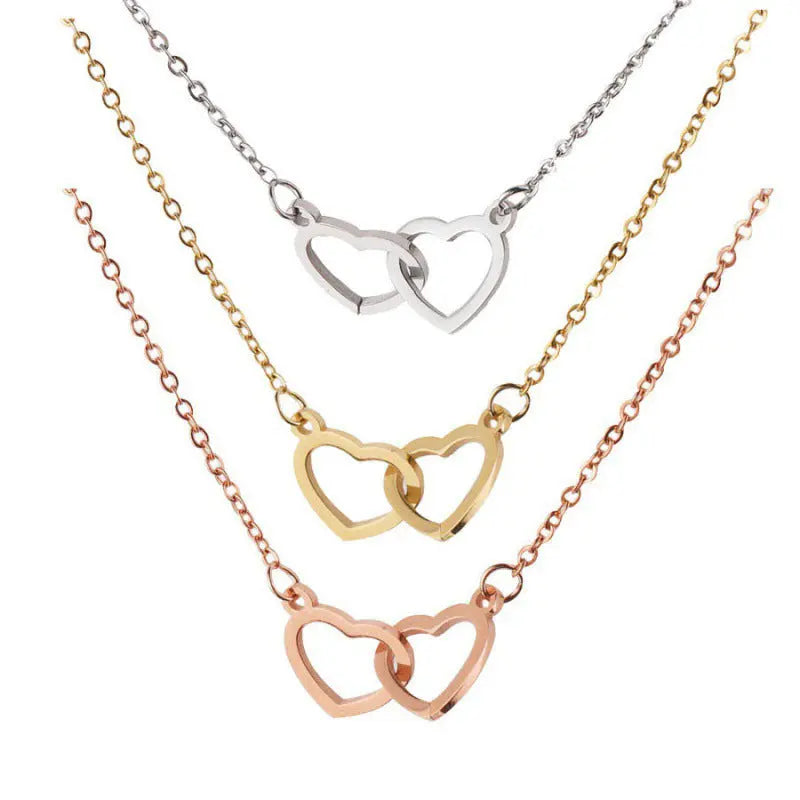 Double Heart Name Necklace Maiden-Art Main image