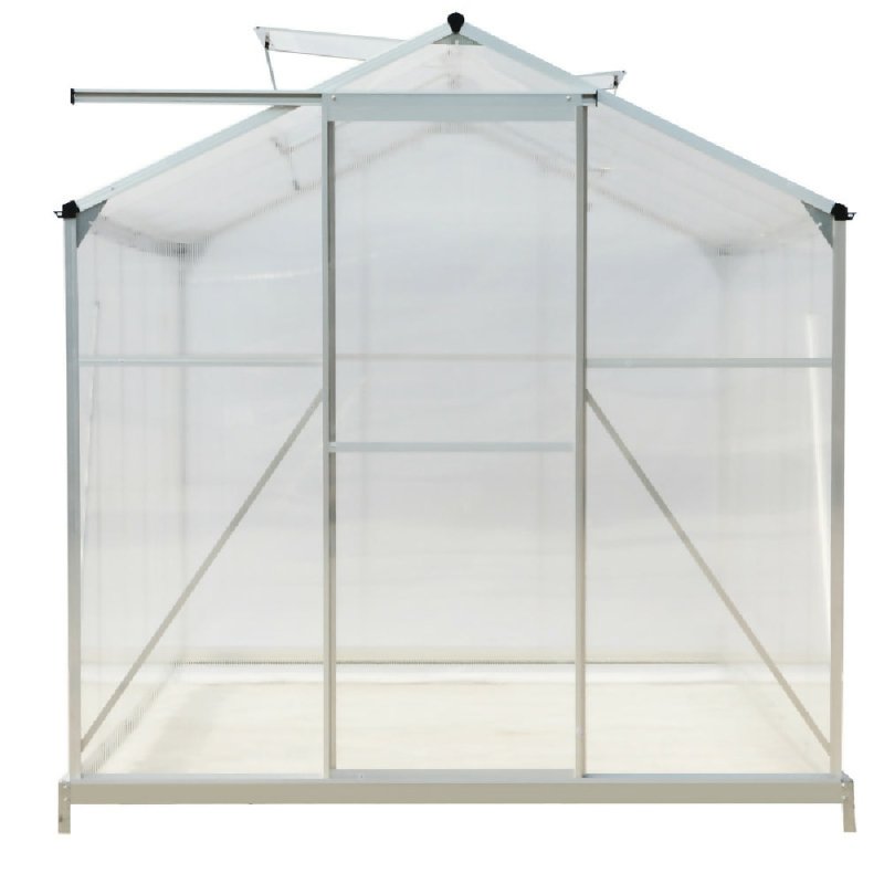 10ft × 6ft Polycarbonate Aluminium Greenhouse with Foundation - Greenhouse - British D'sire