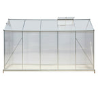 10ft × 6ft Polycarbonate Aluminium Greenhouse with Foundation - Greenhouse - British D'sire