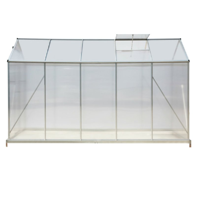 10ft × 6ft Polycarbonate Aluminium Greenhouse with Foundation - Greenhouse - British D'sire