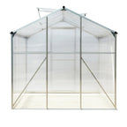 10ft × 6ft Polycarbonate Aluminium Greenhouse with Sliding Door - Greenhouse - British D'sire