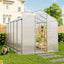 10ft × 6ft Polycarbonate Aluminium Greenhouse with Sliding Door - Greenhouse - British D'sire