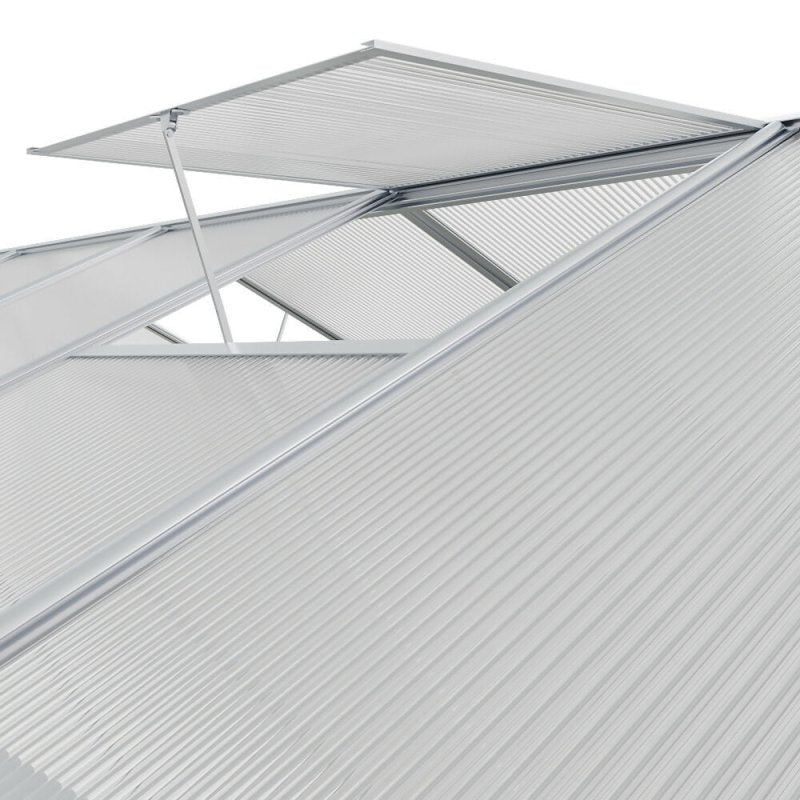 10ft × 6ft Polycarbonate Aluminium Greenhouse with Sliding Door - Greenhouse - British D'sire