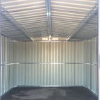 10ft x 8ft Metal Garden Shed Outdoor Storage Tool Shed, Charcoal Black - Garden Shed - British D'sire