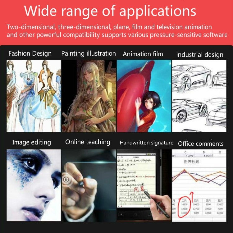 10Moons G30 Magic Circle Digital Tablet Can Be Connected To Mobile Phone Hand - Painted Board Painting Drawing Board with 8192 Passive Pen - British D'sire