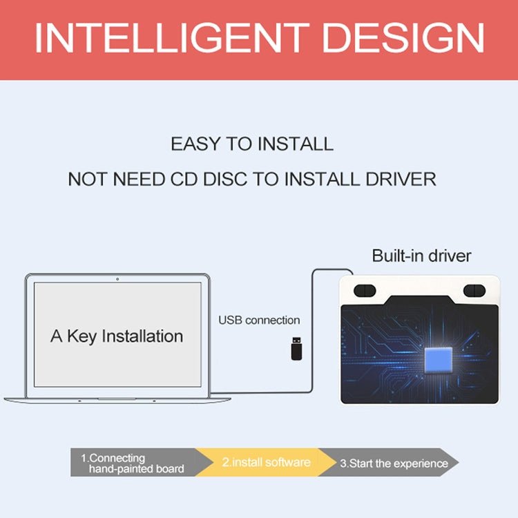 10Moons T503 Drawing Tablet Can Be Connected to mobile Phone Tablet with 8192 Passive Pen(Pink) - British D'sire