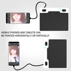 10Moons T503 Drawing Tablet Can Be Connected to mobile Phone Tablet with 8192 Passive Pen(Pink) - British D'sire