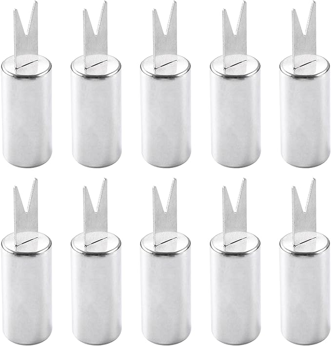 10pcs Corn Holders Corn on The Cob Stainless Steel Corn Cob Holders BBQ Fork Skewers for Home Cooking Barbecue,Parties, Picnics,Camping(Silver) - British D'sire