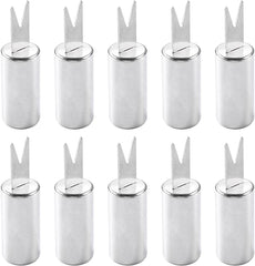 10pcs Corn Holders Corn on The Cob Stainless Steel Corn Cob Holders BBQ Fork Skewers for Home Cooking Barbecue,Parties, Picnics,Camping(Silver) - British D'sire
