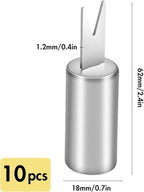 10pcs Corn on The Cob Skewers Corn Holders Corn on The Cob Stainless Steel Corn Cob Holders BBQ Fork Skewers for Home Cooking Barbecue,Parties, Picnics,Camping(Silver) - British D'sire