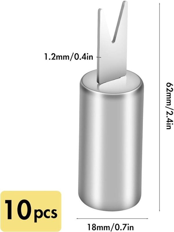 10pcs Corn on The Cob Skewers Corn Holders Corn on The Cob Stainless Steel Corn Cob Holders BBQ Fork Skewers for Home Cooking Barbecue,Parties, Picnics,Camping(Silver) - British D'sire