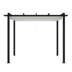 10x10ft Aluminium Pergola with Retractable Roof - Pergola - British D'sire
