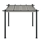 10x10ft Aluminium Pergola with Retractable Roof - Pergola - British D'sire