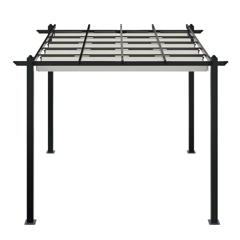 10x10ft Aluminium Pergola with Retractable Roof - Pergola - British D'sire