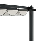 10x10ft Aluminium Pergola with Retractable Roof - Pergola - British D'sire
