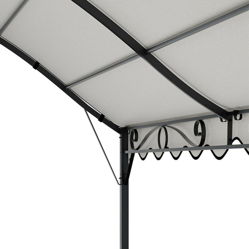 10x10ft Outdoor Metal Arched Pergola with Canopy - Pergola - British D'sire