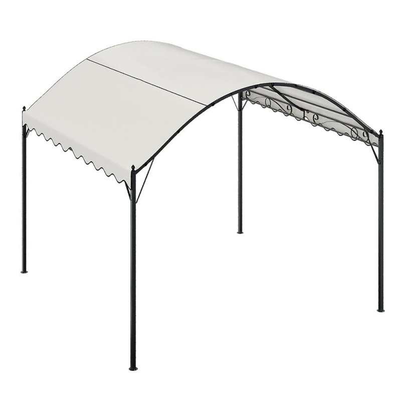 10x10ft Outdoor Metal Arched Pergola with Canopy - Pergola - British D'sire Main image