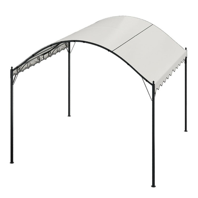 10x10ft Outdoor Metal Arched Pergola with Canopy - Pergola - British D'sire