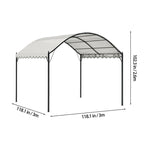 10x10ft Outdoor Metal Arched Pergola with Canopy - Pergola - British D'sire