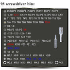 110 in 1 Magnetic Plum Screwdriver Mobile Phone Disassembly Repair Tool (Black) - Screwdriver - British D'sire