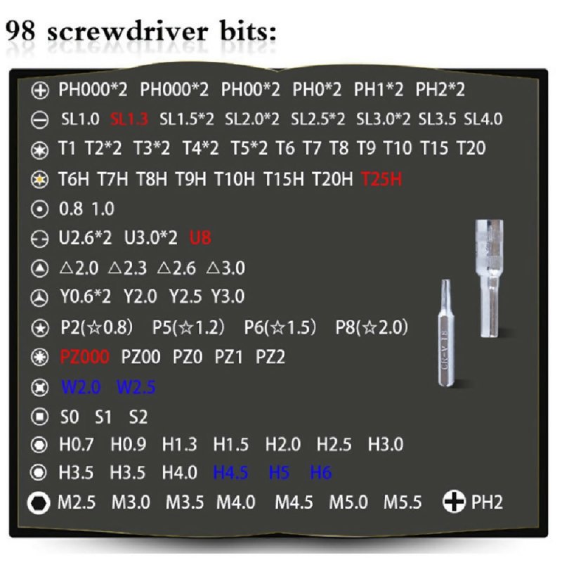 110 in 1 Magnetic Plum Screwdriver Mobile Phone Disassembly Repair Tool (Black) - Screwdriver - British D'sire