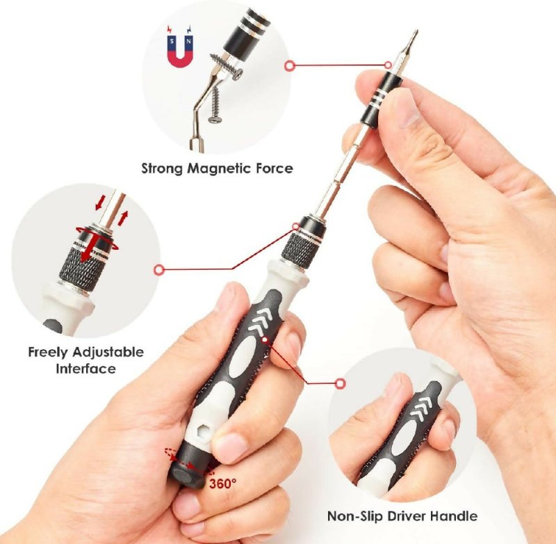 110 in 1 Magnetic Plum Screwdriver Mobile Phone Disassembly Repair Tool (Black) - Screwdriver - British D'sire