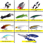 110 PCS / Box HENGJIA Sea Bass Fake Soft Bait Fishing Gear Accessories Freshwater Bait - British D'sire