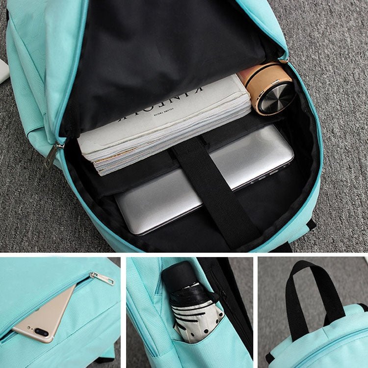 1107 Student Bag Leisure Backpack(Black) - British D'sire