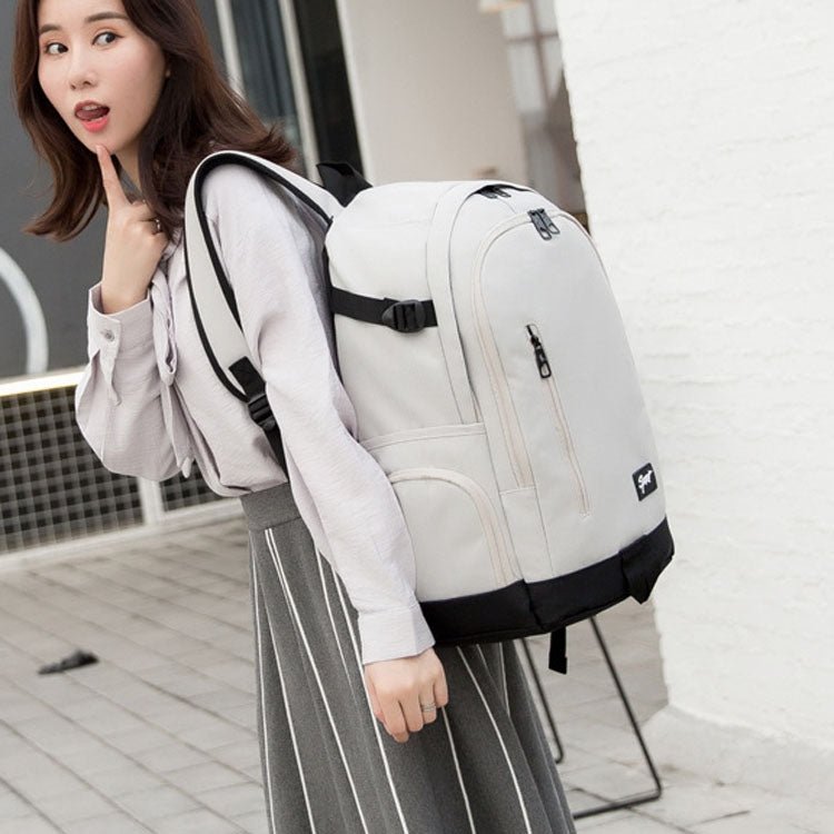 1107 Student Bag Leisure Backpack(Gray) Secondary image