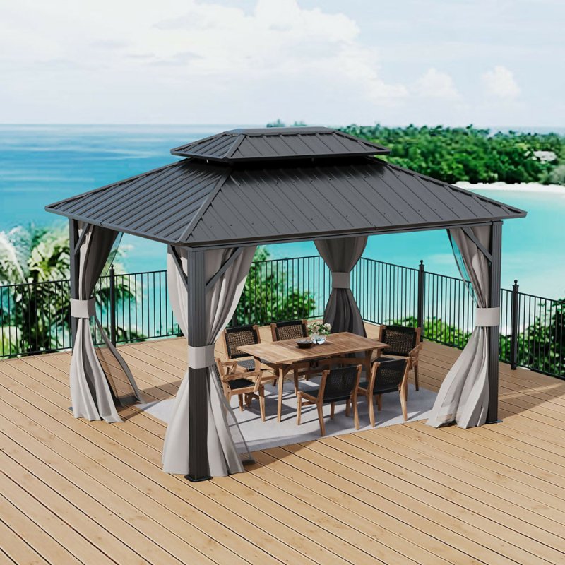 11x9ft Hardtop Patio Gazebo - Gazebo - British D'sire
